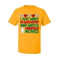 thumbnail image 2 of I Just want to Make Stuff and Watch Christmas Movies Ugly Christmas Sweater Men's Graphic T-Shirt, Gold, Large, 2 of 3