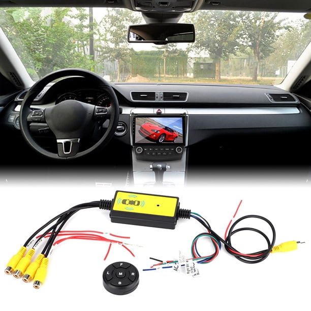 Conmutador De Vídeo Para Coche, 4 Entradas Y 1 Salida, Protección De Fuente De Alimentación, Convertidor De Vídeo Para Coche Antiinterferencias Para Vehículo