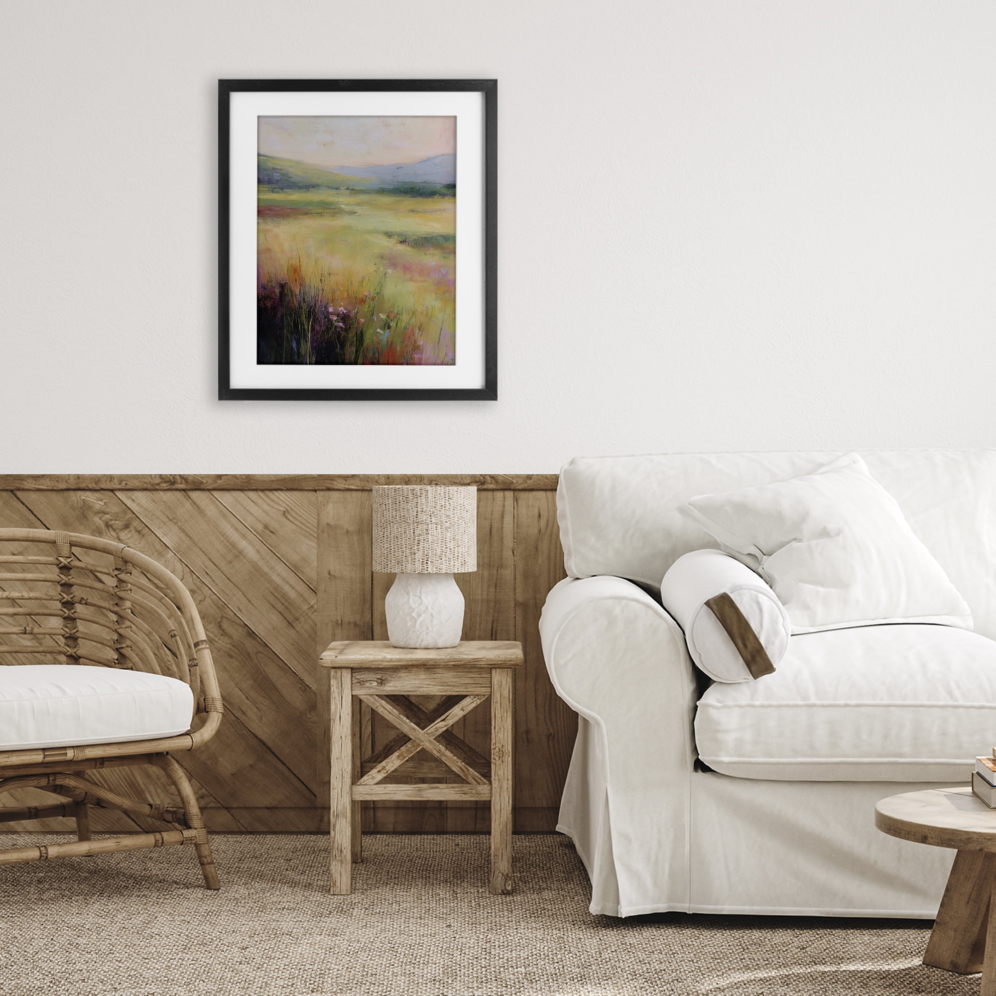 Stupell Industries Green Valley View Black Framed Print Under Glass, design by Svetlana Aleynikova