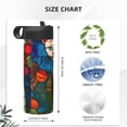 thumbnail image 4 of Honeii Stained Glass Cat Art Print 18 oz Insulated Water Bottle with Straw Lid, Stainless Steel Sports Water Bottles, Double Walled Vacuum, Leak Proof, 4 of 8