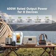 ALLPOWERS Beige R600 Solar Generator Kit, 200W Foldable Solar Panel with 299Wh 600W Portable Power Station, Solar Charger Set for Camping Home Power Outage [Shipping Separately]