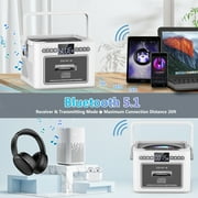 Boombox CD Player with Speakers, Portable Radio Tape Cassette, 3rd Edition