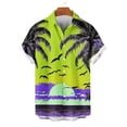 thumbnail image 5 of Purcolt Mens Hawaiian Shirts Casual Collared Short Sleeve Button Down Shirts Summer Beach Quick Dry Tee Tops, 5 of 7