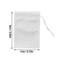 thumbnail image 2 of 200 Pack Disposable Tea Bags Filter Paper Tea Strainer For Bulk Tea Spices - White, 2 of 5