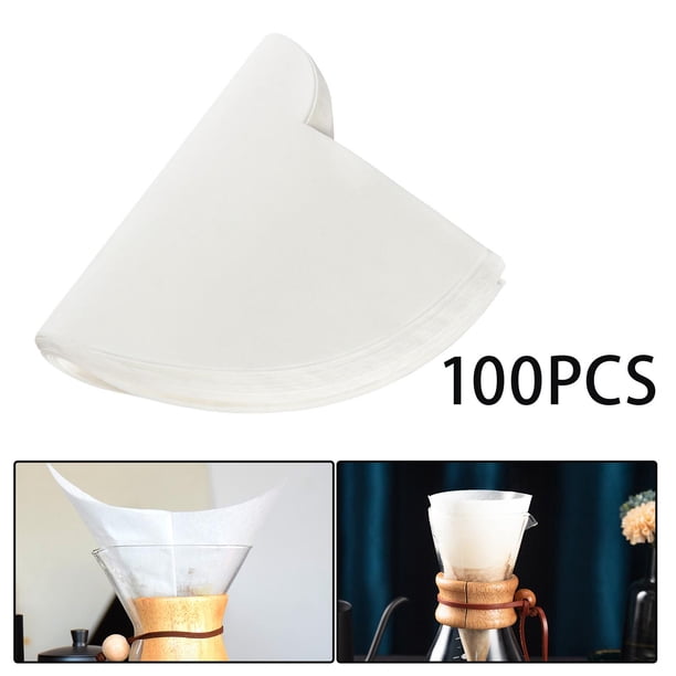 Filtros de papel plegables Filtros multipropósito de reemplazo de Accs portátiles para Oficina Hotel Viajar Viaje de negocios 100 piezas Baoblaze coladores de papel