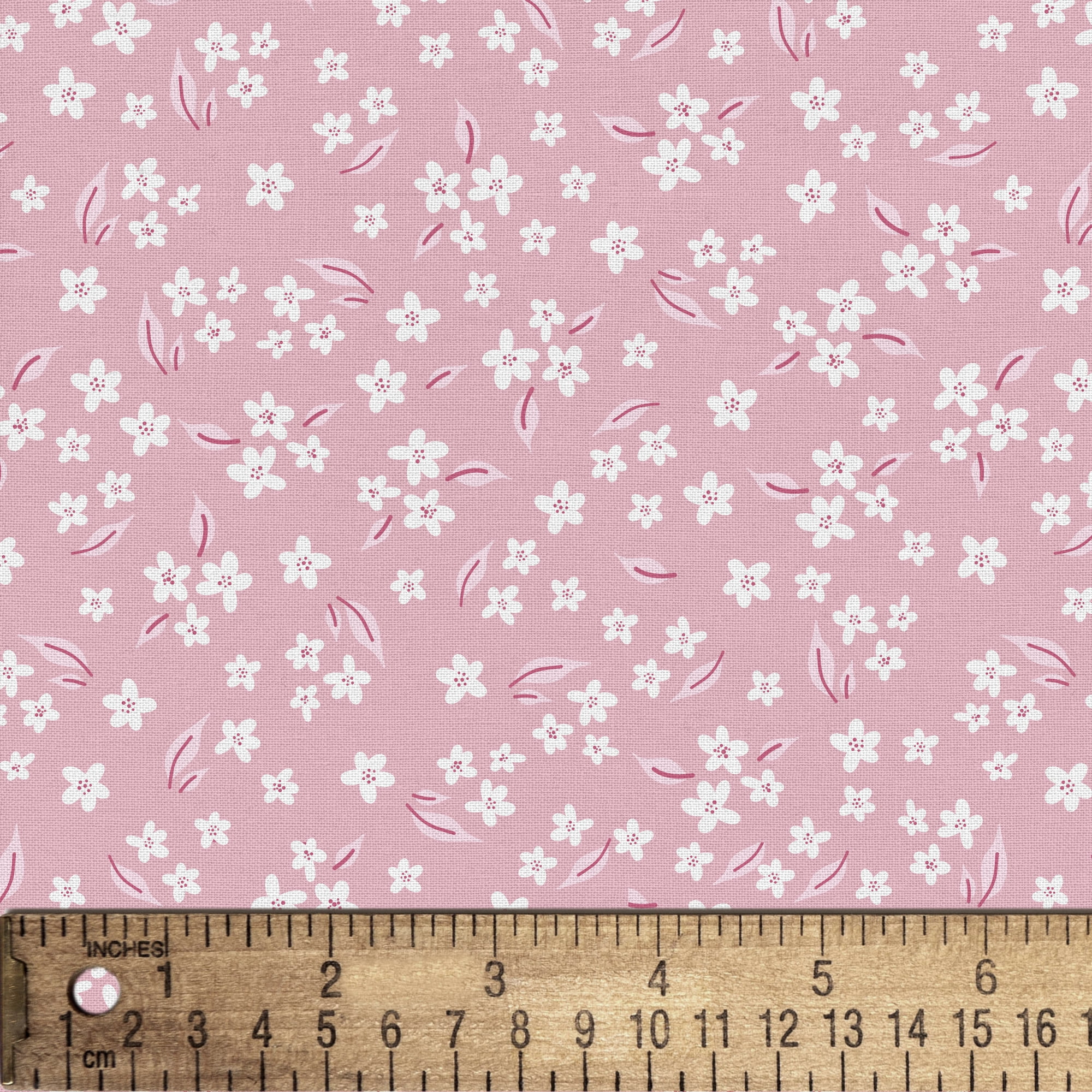 Waverly Inspirations 1 Yard 100% Cotton Lucy Ditsy, Pink, 44" Wide for Quilting & Sewing