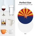 thumbnail image 6 of Arizona Flag Leather Drink Coasters for Drinks (6 Pack) for Tabletop Protection Round Shape, 6 of 6