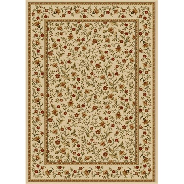 Radici 1593-1144-IVORY Como Rectangular Ivory Traditional Italy Area Rug, 2 ft. 2 in. W x 7 ft. 7 in. H