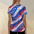 thumbnail image 2 of Women's Fashion July 4th Independence Day Printed Blouse, 250 Anniversary USA ScrubsTop forWomen, Short Sleeve V-neck Basic T-shirt with Pockets, 2 of 5