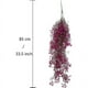 thumbnail image 2 of Künstliche Pflanzen zum Aufhängen, Set mit 2 Stück künstlichen Efeublumen, künstliche Grünpflanzen für Gartenwanddekoration, rote Rose,, 2 of 4