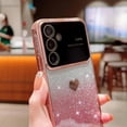 thumbnail image 5 of Compatible with Samsung Galaxy A25 5g Plating Cute Heart Phone Case,Gradient Glitter Bling Clear A25 Case Women Full Camera Lens Protection Soft Cover (Pink, Samsung Galaxy A25), 5 of 9