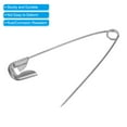 thumbnail image 4 of Uxcell Safety Pins 2.13 Inch Nickle Plated Small Sewing Pins Silver Tone 100Pcs, 4 of 5