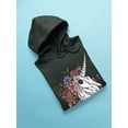 thumbnail image 3 of Unicorn Skull W Flowers Hoodie Women -Smartprints Designs, Female Large, 3 of 4