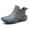thumbnail image 2 of Rain Boots Women Non- Rubber High Top Unisex Rain Shoes Women Rain Boots (Grey 6.5), 2 of 5