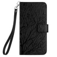 thumbnail image 3 of Nalacover Case for iPhone 15,Premium PU Leather Magnetic Flip Wallet Case with Card Holder Cash Slot Lanyard Strap Kickstand Function Embossed Pattern Shockproof Phone Cover,Black, 3 of 8