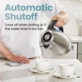 thumbnail image 6 of Chefman Fast-Boil 1.5L Stainless Steel Electric Kettle, 1.5Liter/1500W Electric Tea Kettle Water Boiler with Automatic Shutoff, LED Lights, Boil-Dry Protection, Hot Water Electric Kettles for Boiling, 6 of 7