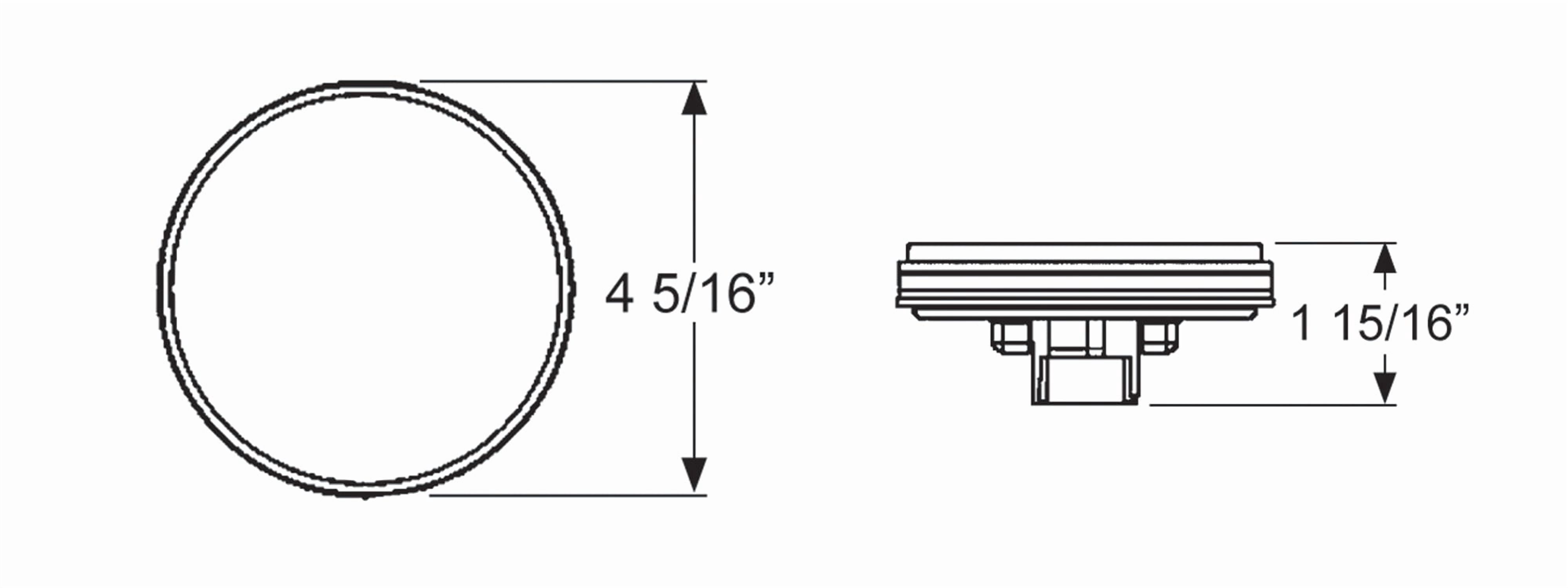 Hopkins Towing Solutions LED 4in Sealed Round Stop-Tail-Turn Light Kit, C542RTM