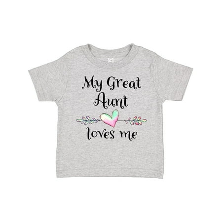 

Inktastic My Great Aunt Loves Me- Heart Gift Toddler Boy or Toddler Girl T-Shirt