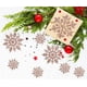 thumbnail image 5 of Adornos navideños NQ copos de nieve blancos con purpurina 36 piezas varios tamaños oro rosa, 5 of 5
