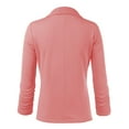 thumbnail image 3 of Doublju Women's Casual One Button Blazer with Shirring Long Sleeve, 3 of 4