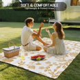 thumbnail image 4 of Orange Flower Outdoor Rug 5x8 Ft - Reversible Patio Rug Outdoor Camping Rugs, Vintage Farmhouse Boho Leaf Spring Plant Washable Indoor Outdoor Area Rugs, Non-Slip Outdoor Carpet Runner for Deck/Porch, 4 of 8