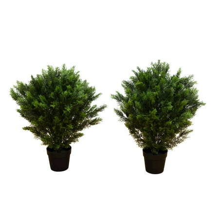 Nearly Natural 3ft. Artificial Cedar Tree UV Resistant (Indoor/Outdoor) - Set of 2