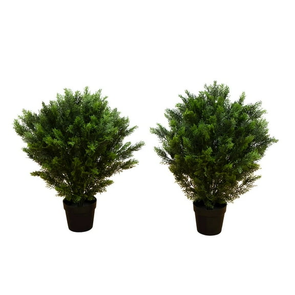 Nearly Natural 3ft. Artificial Cedar Tree UV Resistant (Indoor/Outdoor) - Set of 2