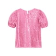thumbnail image 6 of Doomiva Girls Disco Party Glitter Tops Sequin T-Shirts Hip Hop Jazz Dance Blouse Birthday Performance Cos tume Pink 10, 6 of 7