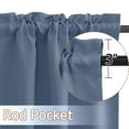 thumbnail image 5 of NICETOWN Kitchen Curtains Valances, Short Curtains for Windows, Blackout Curtains for Bedroom Living Room, Stone Blue, 29"x24", 2 Panels, 5 of 5