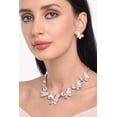 thumbnail image 5 of Efulgenz Austrian Necklace Set Butterfly Bridal Wedding White Necklace Crystal Rhinestone Choker Necklace Earrings Set Statement Party Statement Jewelry for Women, 5 of 5