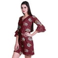 thumbnail image 5 of Moomaya Womens Printed Short Dress bell sleeve Shift dresses for women Casual Summer Clothing, 5 of 7