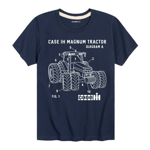 Case IH - Retro Diagram Tractor - Toddler Short Sleeve T-Shirt