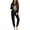 Black and White - Ghost Pumpkin, variant on DISNIMO Women's 2 Piece Pajama Set Rooster Printed Casual Loose Sleepwear Long Sleeve Button Down Sleepwear with Long Pants Soft Comfy Loungewear Nightwear