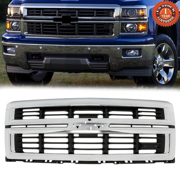 For 2014-2015 Chevrolet Silverado 1500 Front Grille Chrome Surround */L