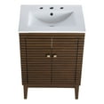thumbnail image 6 of Modway Ledger 24" Bathroom Vanity in Walnut White, 6 of 10