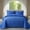 Deep blue, variant on Plain Color Ultrasonic Embossed Bedspread Set - 2/3PCS (1 Quilt+1/2 Pillowcases), Gentle Skin-Friendly, Fade Resistant, Multi-Scenario Use, Machine Cleanable(Dark grey,Twin)