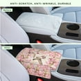 thumbnail image 4 of Renewold Hummingbird Peach Blossom Auto Center Console Cover Armrest Seat Box Cover Protector with 4 Storage Bags Middle Console Pad Arm Rest Covering for Car Side Storage Box for Women Men, 4 of 9