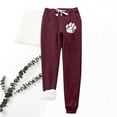 thumbnail image 3 of Women's Fall Winter Pants Casual Warm Fleece Pants Fashion Dog Paw Print Trousers Lounge Sweatpants for Outgoing, 3 of 5