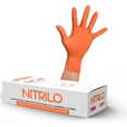 thumbnail image 1 of Guante de Nitrilo Naranja Talla G, 1 of 4