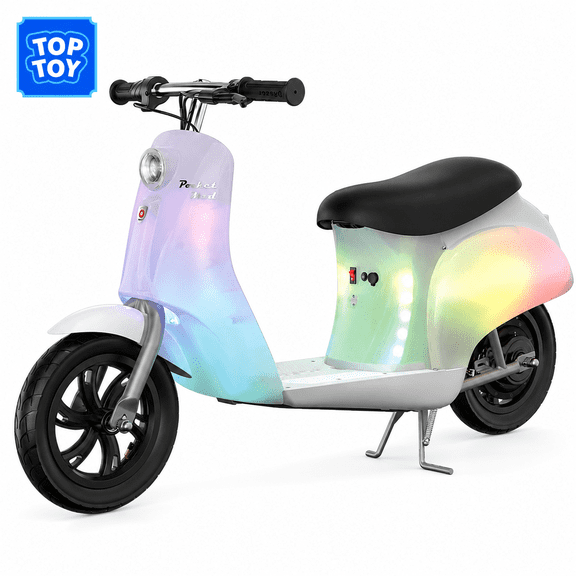Razor Pocket Mod Lightshow - Classic Euro-Style Electric Scooter for Child 8 , Speeds up to 15 mph, 24V