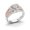 Photo Color, variant on Unisex Heart Ring Electroplated Alloy Diamond Set Zircon Stones Geometric Ring European American Fashion Style