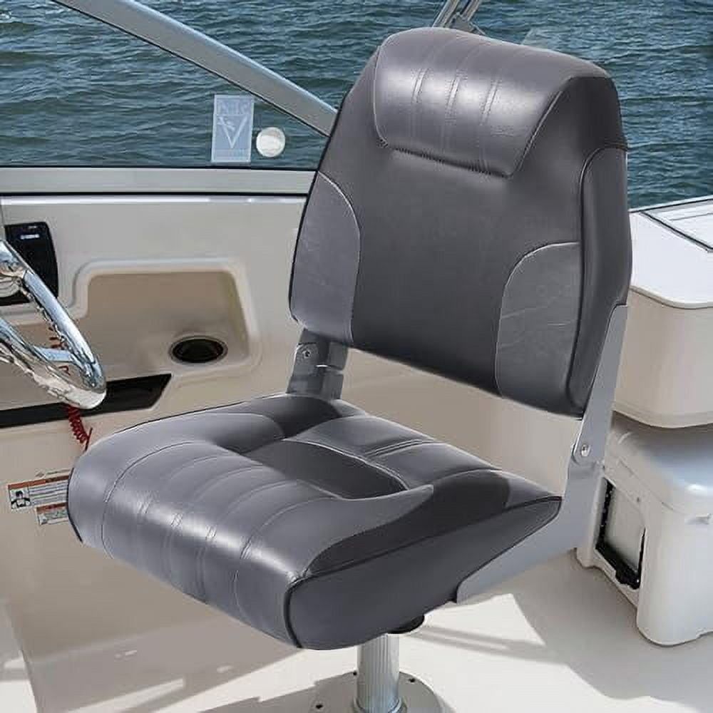 M optimized Set of 2 Premium Low Back Folding Boat Seat, Marine Seats for Fishing, Sightseeing, Speedboats, Canoes