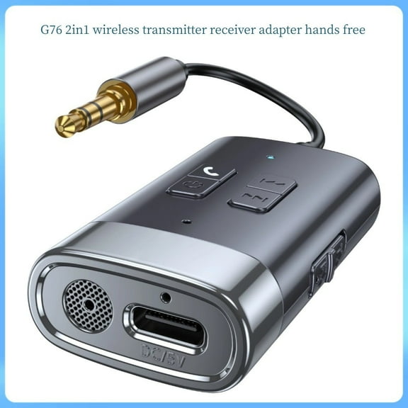 G76 2 in1 transmitter receiver car stereo wireless adapter Hands Free 3.5mm AUX Jack