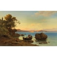 thumbnail image 2 of Max Schmidt 24x16 Black Ornate Framed Double Matted Museum Art Print Titled: Coastal Landscape with Amazons, 2 of 5
