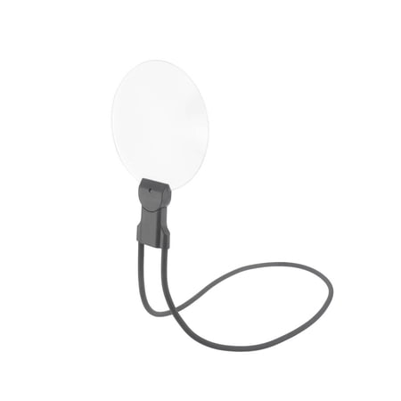 Junepar 6.4 Inch Neck Magnifier with LED Light, Hands-Free Rechargeable Magnifying Glass for Craft Needlework Sewing Embroidery Reading
