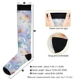 thumbnail image 3 of FORMRS Womens Knee High Socks Casual Long Thick Travel Daily Wear, 1 Pair, Pastel Flower Pattern, 3 of 6