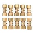 thumbnail image 4 of 10Pcs Brake Line Connector 1/4 5/16 3/8 Straight Brass Brake Line Compression Fitting Unions For OD Tubing Car Accessories, 4 of 9