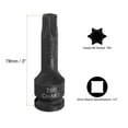 thumbnail image 2 of Uxcell T60 Torx Bit Socket 1/2" Drive 6 Point Torx Star Screwdriver Socket Adapter CR-MO Steel Impact Bit Sockets, 2 of 6