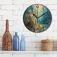 thumbnail image 3 of 9.84in Family Of Foxes PVC Canvas Wall and Table Clock with Canvas Texture, Black or Gold Hands, 3 of 11
