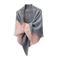 thumbnail image 1 of Abrigos de moda para mujer, cálidos, con retazos, versátiles, chal, cómodos, informales, regulares, lisos, top de poliéster para mujer, 1 of 2